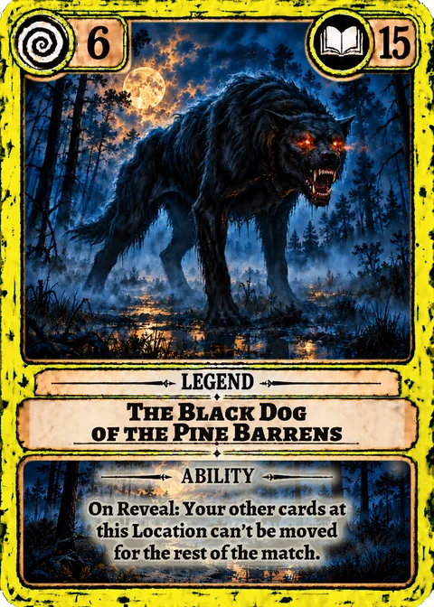 The Black Dog of the Pine Barrens card