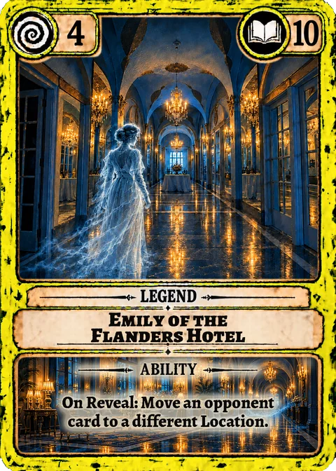 Emily of the Flanders Hotel card