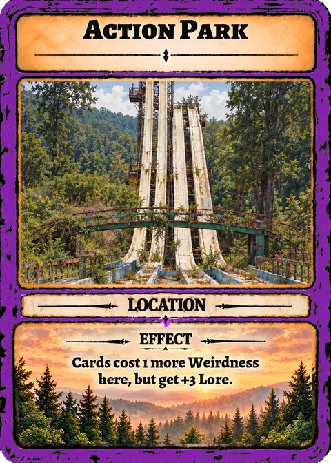 Action Park Location card, visited