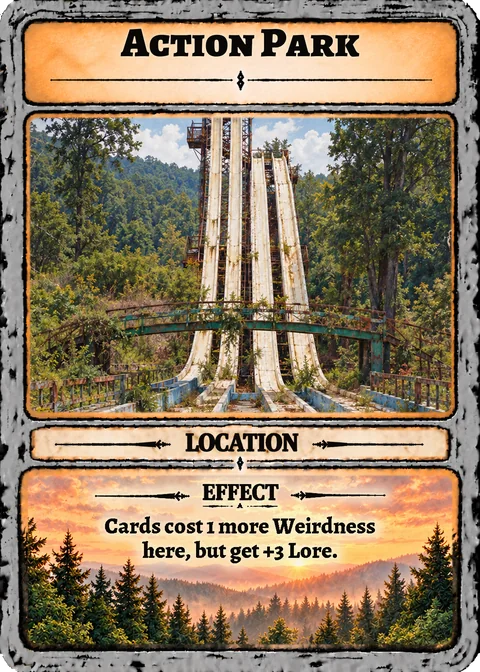 Action Park Location card