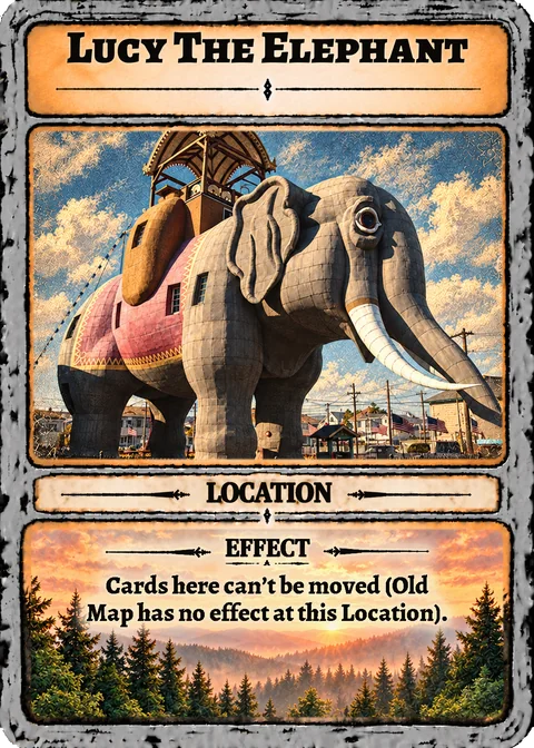 Lucy the Elephant Location card