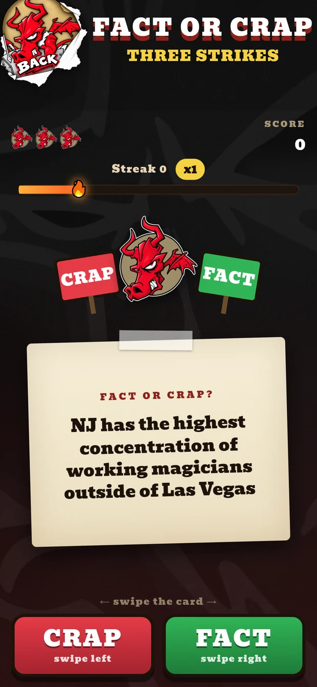 Fact or Crap in the Weird NJ app