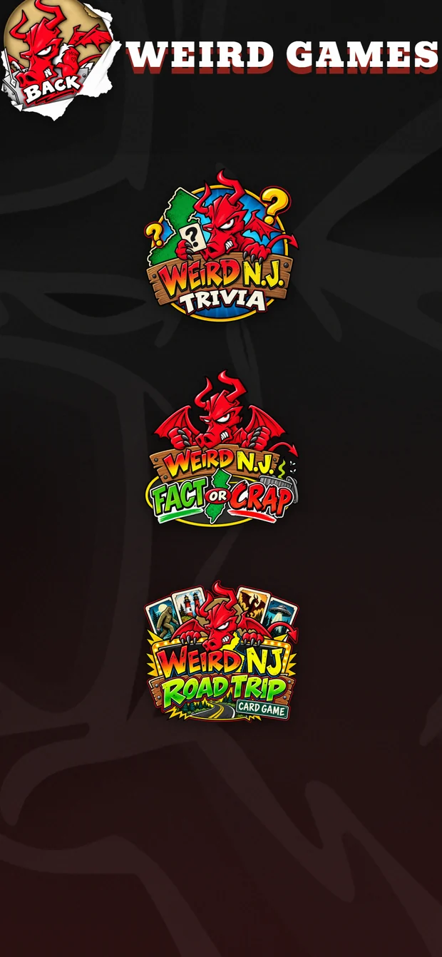 The Weird Games menu