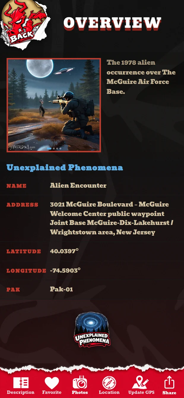 A Weird NJ location page: the 1978 Alien Encounter at McGuire Air Force Base